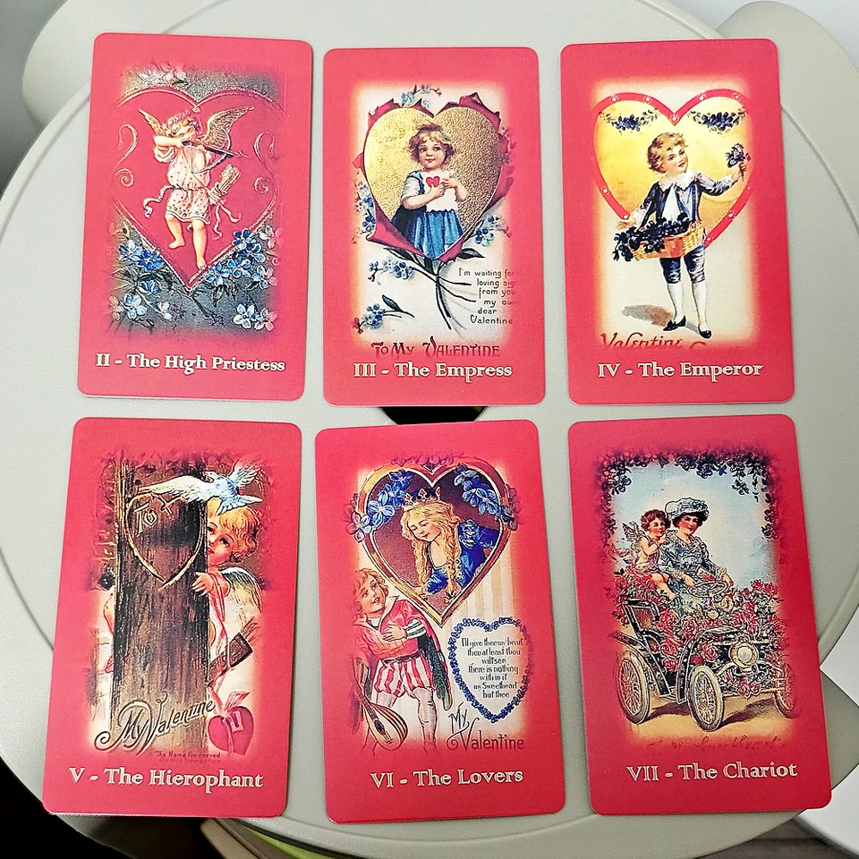 78 Pcs Cards Valentine's Day Tarot Deck 10.3*6cm Vintage Love