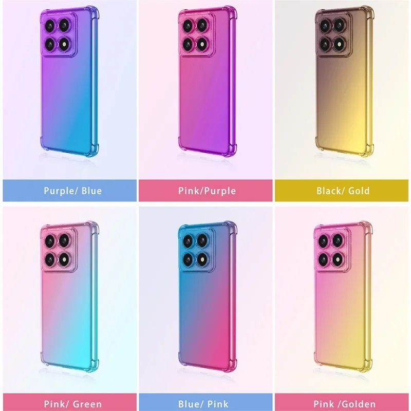 Shockproof Gradient TPU Case for Xiaomi 14T Pro 5G Protective Cover Fundas Coque Capa