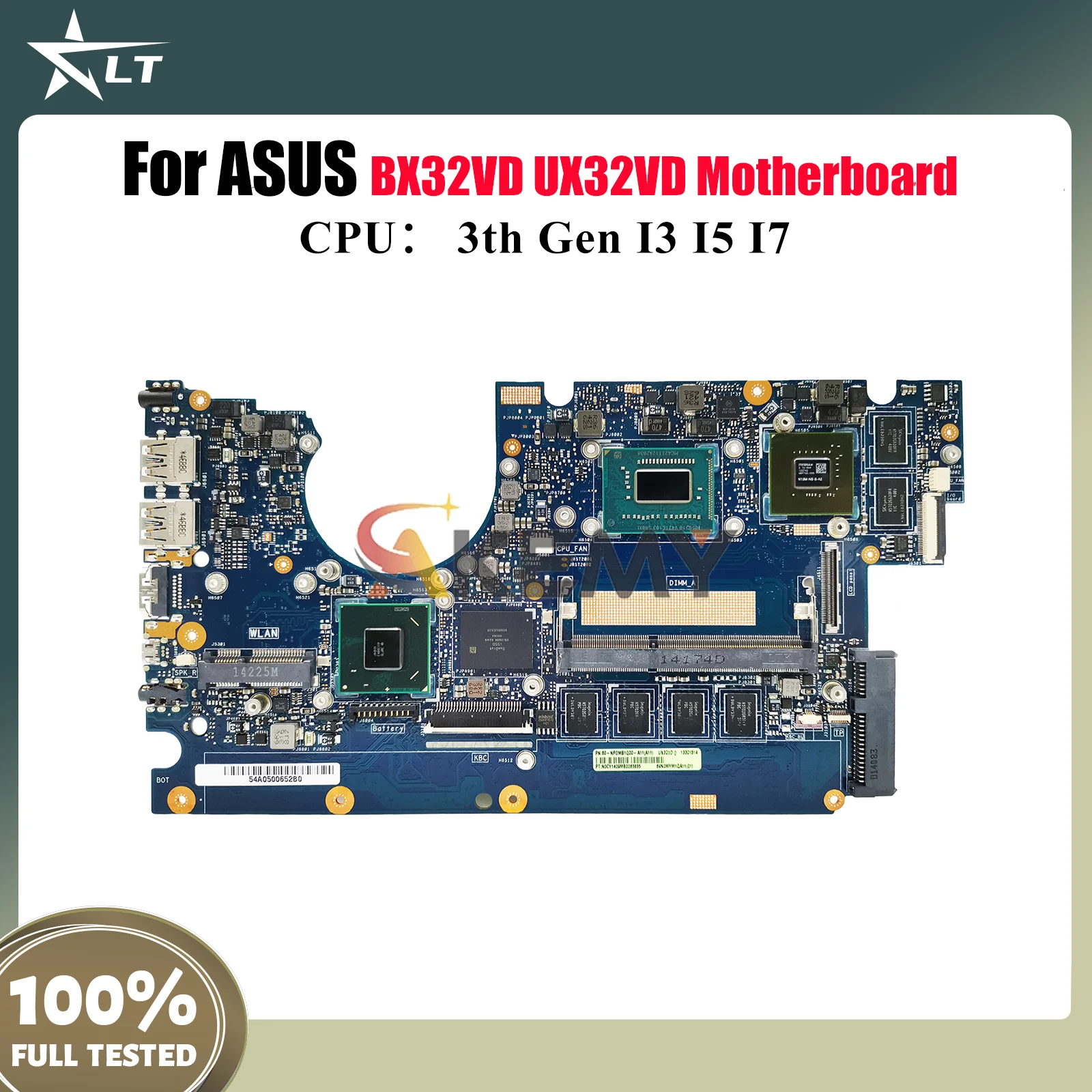 

UX32VD Материнская плата для ноутбука ASUS ZenBook UX32V BX32VD UX32VD Материнская плата для ноутбука с процессором I3 I5 I7 100% тестирование ОК быстрая доставка