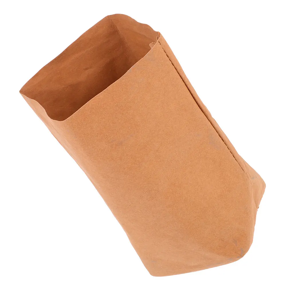 

Retro Kraft Paper Flower Pot Large Capacity Waterproof Reusable Planter Bags for Plants Storage Grocery