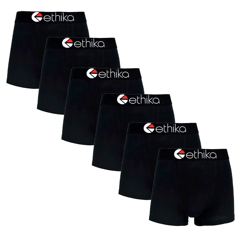 6 Pack Men's Luxury Cotton Underwear Gift Set - Breathable Boxer Briefs S-XXXL with Gift Box Christmas Birthday Present for Him