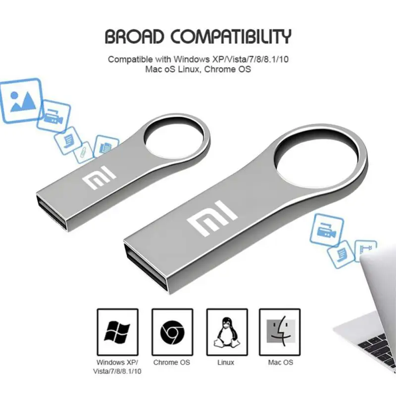 Xiaomi-USB 3.0 Pen Drive de Metal de Alta Velocidade, Disco Flash, Memory Stick, Pendrive, PC, Laptop, Controlador, 1TB, 512GB, 2TB