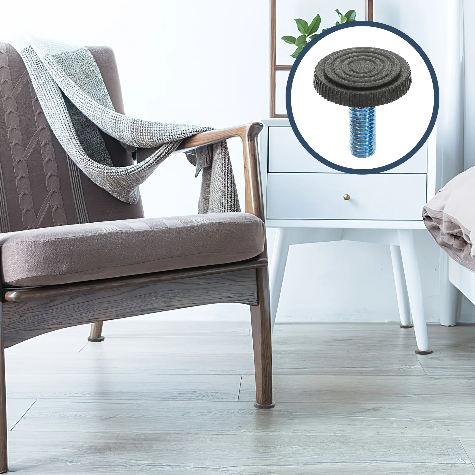 

20Pcs Furniture Levelers Adjustable Table Leg Levelers Noise Reducing Anti Scratch Floor Protector for Chair Sofa Cupboard