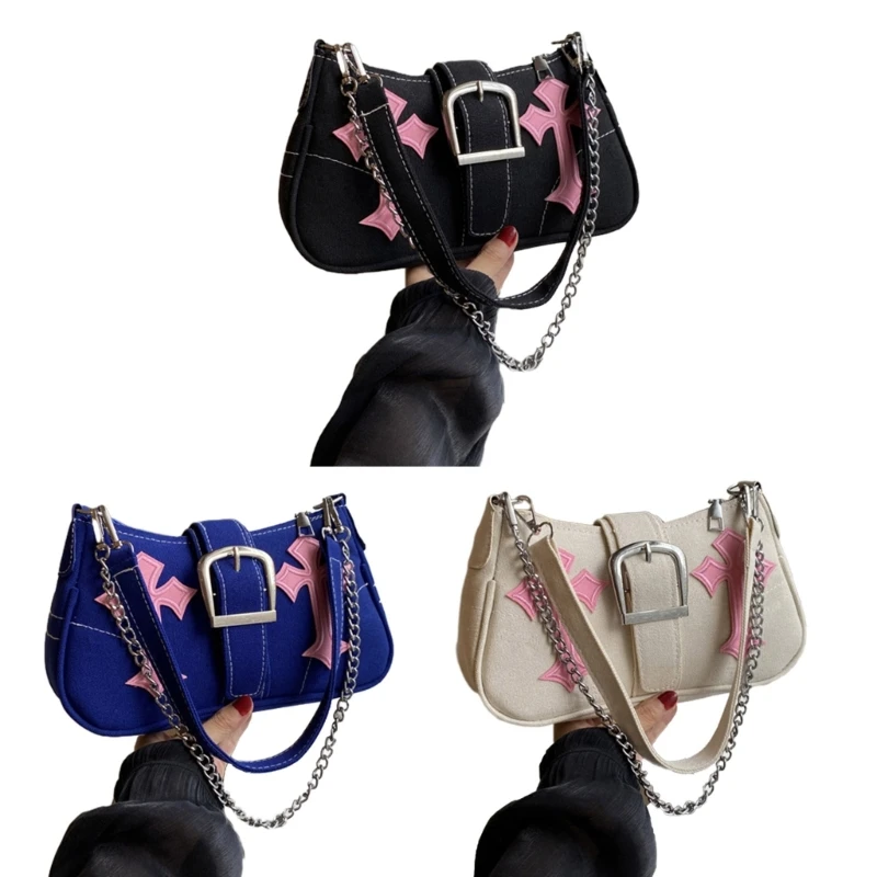 Shoulder Bags for Girl Women Versatile Canvas Bag Chain Bag Trendy Crossbody Bag