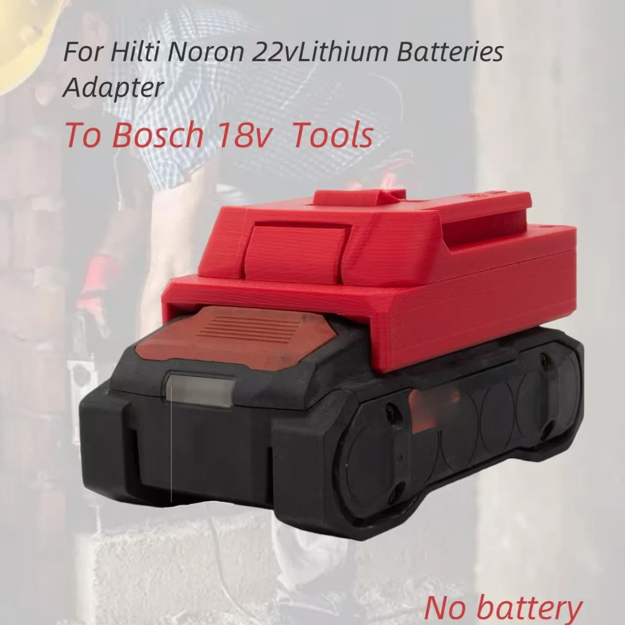 

Адаптер-преобразователь для аккумуляторов Hilti 22V Nuron для инструментов серии Bosch 18V (без аккумулятора и инструмента)
