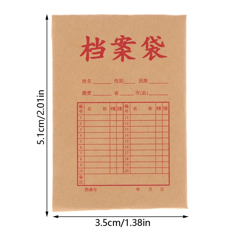 1/12 Simulazione casa delle bambole Sacchetti per documenti in carta Kraft Casa delle bambole Studio Ufficio Scuola Decorazione di cancelleria Accessori per casa delle bambole