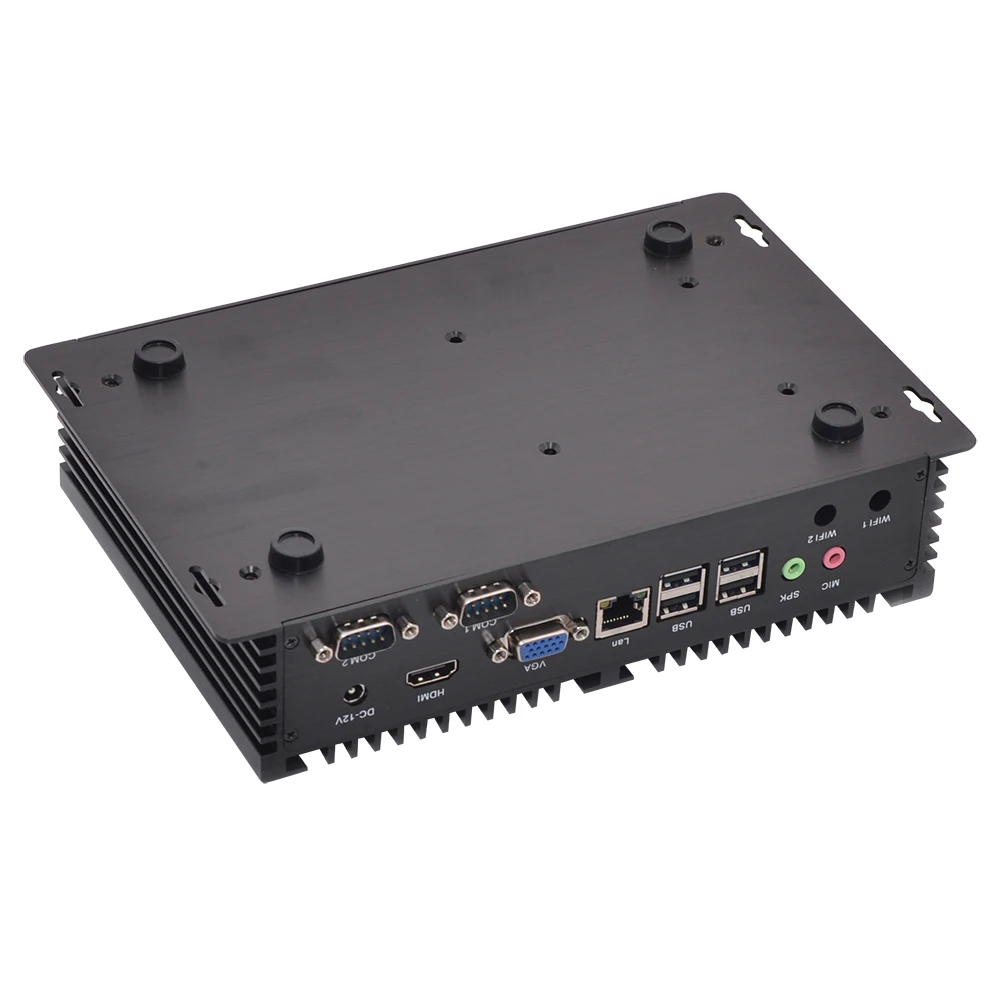 Hunsn fanless Industrial PC, มินิคอมพิวเตอร์, IM03,Intel Celeron 2955U 2957U,Windows 11,AC WIFI, BT4.0,VGA,HDMI, RS232 2COM, 6USB2.0