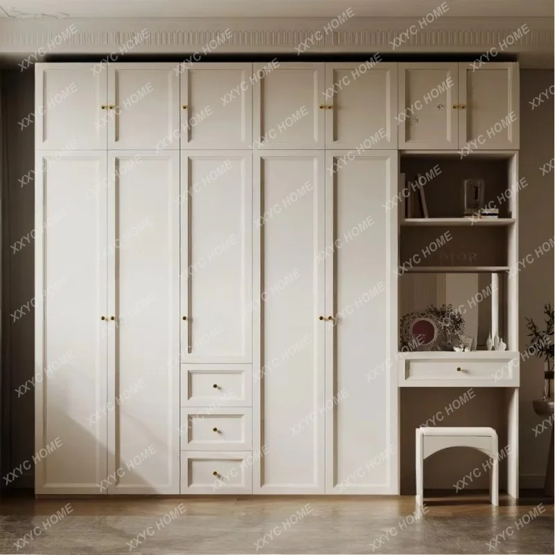 XXDesign Assemble White Wardrobes Organizer  Wooden Home Storage Wardrobes Bedroom Clothes Furniture