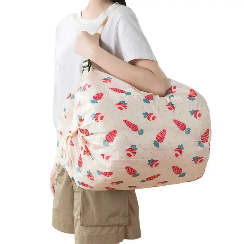 

Washable Creative Folding Shopping Bag Reusable Waterproof Travel Shoulder Handbag Portable Breathable Beach Bag Grocery