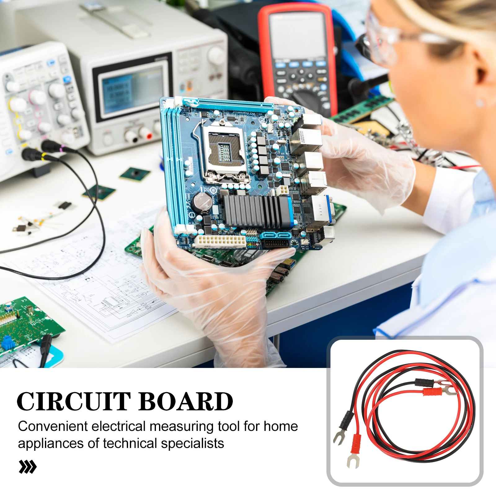 

2Pcs U-Shape Circuit Wire Electrical Cable Electricity Connection Wire Physics Lab Testing Leads Educational Tools