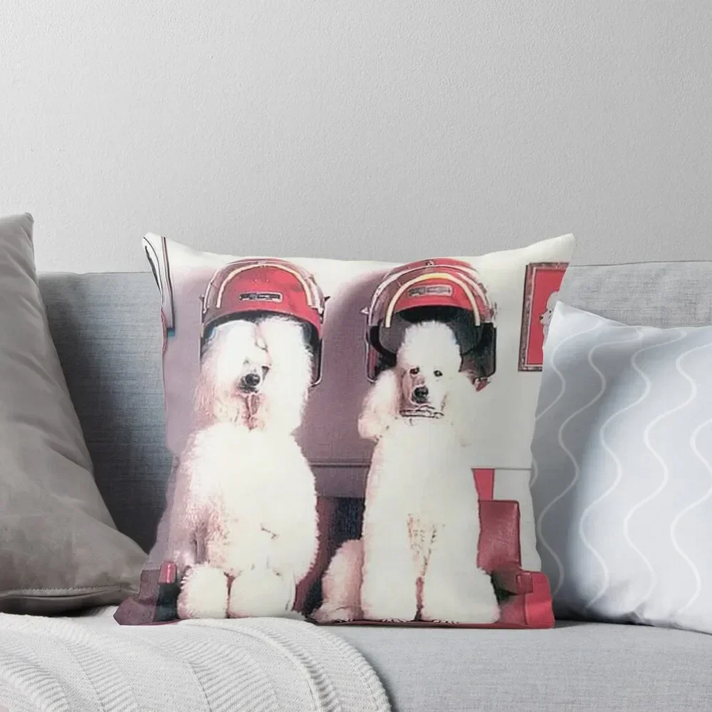 

Vintage dog cute photo Dogs retro pet barber retro grooming poodle Throw Throw Pillow Cushion Cover Luxury bed pillows pillow