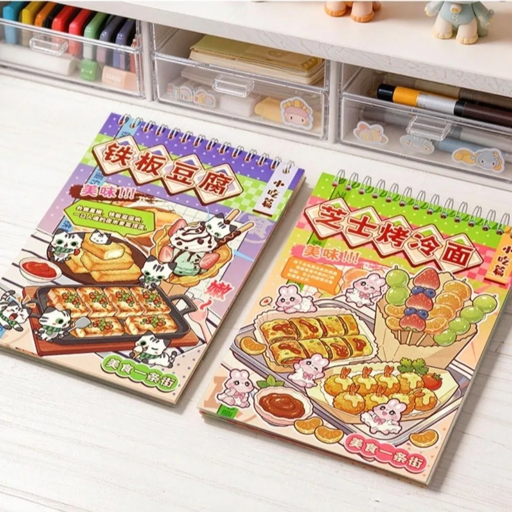 novo-livro-de-adesivos-com-efeito-3d-tema-de-comida-adesivos-diy-de-desenhos-animados-pacote-de-adesivos-autoadesivos-para-decoracao-de-diario