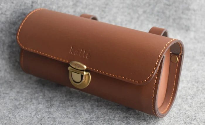 KOSTENLOS - Fahrrad-Leder-Heckpaket 20 x 5,5 x 9 cm PU-Fahrradtaschen Retro-Fahrradträgerbündel Mountainbike-Fronttasche Reise Q1070 – Detail 14