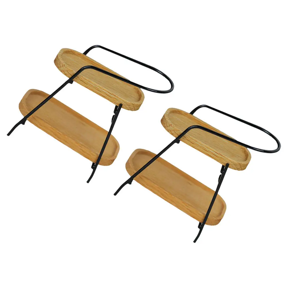 

2 шт. миниатюрных деревянных полок для хранения, маленькая подставка для дома, для гостиной, балкона, для демонстрации, мини-подставка для растений, декоративное хранение