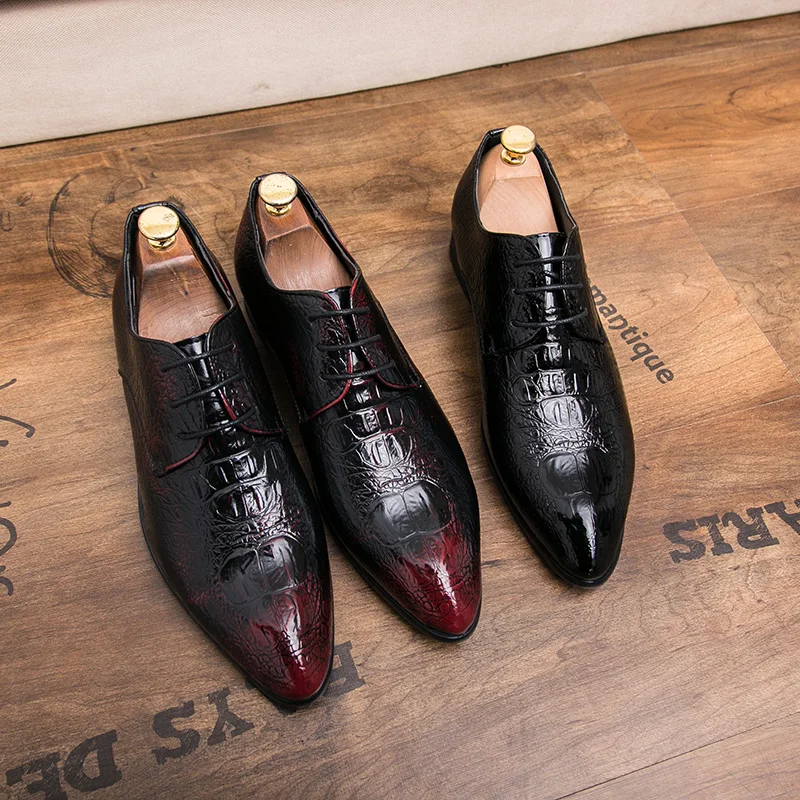 Handcrafted Mens  Oxford Shoes Genuine Calfskin Leather Brogue Dress Shoes Classic Business Formal Shoes Man
