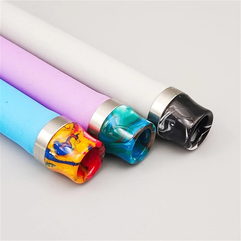 1PC/2PCS 810 Drip Tip Stainless Steel Resin Anti-Spitback Filter Mouthpiece with Bottom Hole - view 3