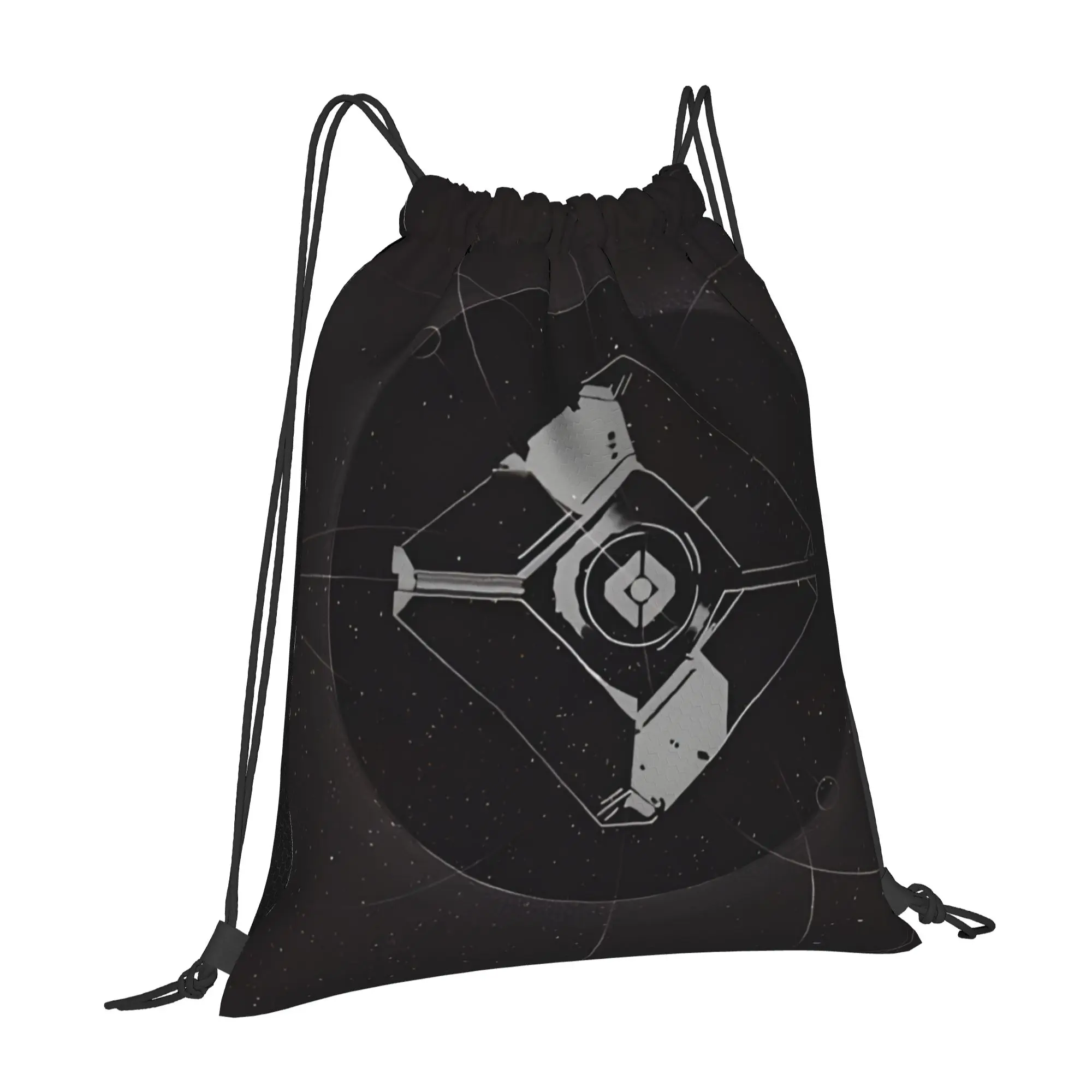 1 pc Ghost Logo Destinies Sci-Fi Game Fan Portable Travel Drawstring Bags Storage Backpacks