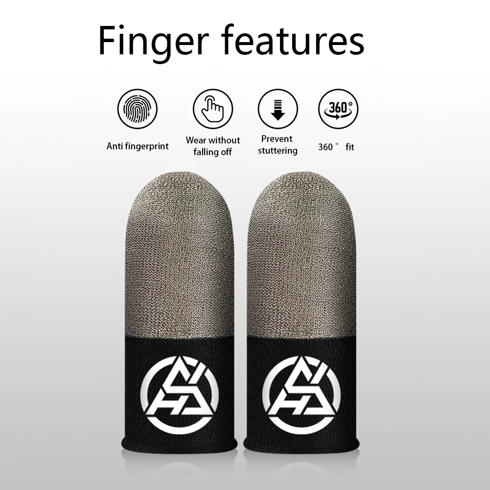 1/2 زوج من قفازات الأصابع المضيئة غير القابلة للانزلاق الحساسة التي تعمل باللمس المحمول قابلة للتنفس لألعاب PUBG المحمولة المقاومة للعرق وأطراف الأصابع #6