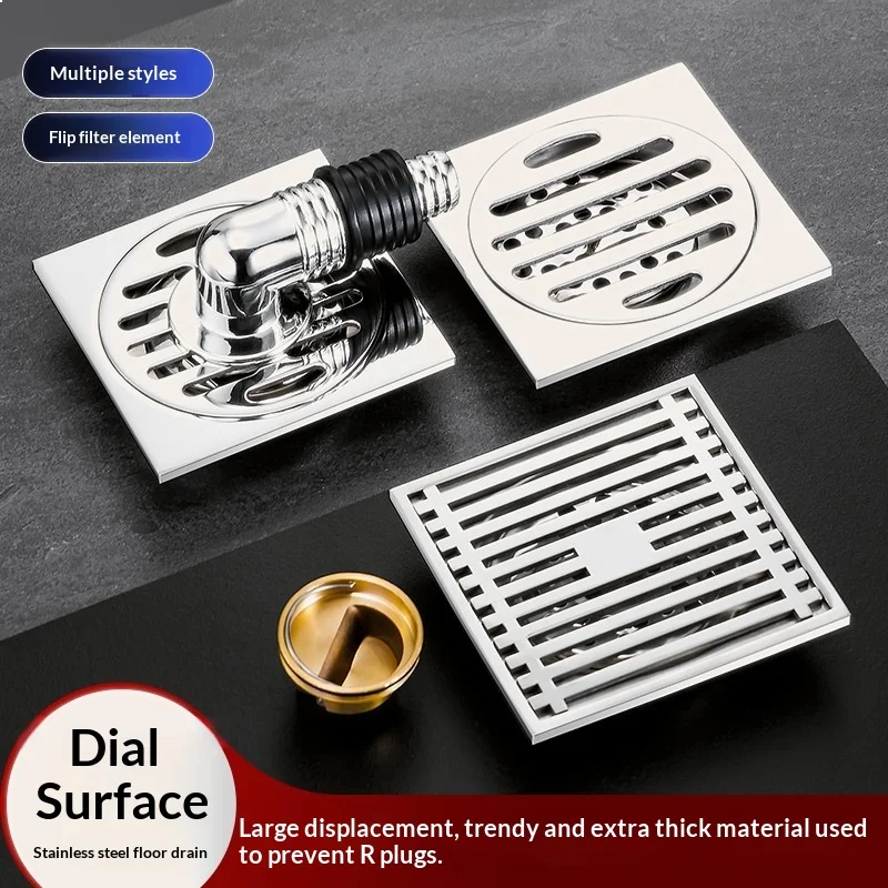 

Anti-Odor Stainless Steel Floor Drain for Shower Bathroom Laundry Balcony