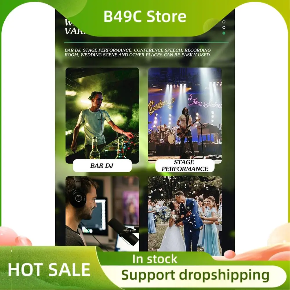 

B49C Professional 8 Channel Audio Mixer Built-In 99DSP 7-Segment Balanced Effect Bluetooth Live Recording XLR Mixer