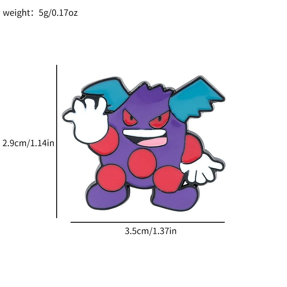 Cute Toys Enamel Brooch Cartoon Creative Anime Figures Gengar Kawaii Metal Badge Fashion Jewelry Accessories Women Lapel Pins