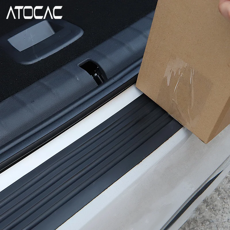 Car Trunk Protector Rubber Sticker Frosted Scuff Film Rear Bumper Plate Guard Door Sill Protective Wrap Anti Scratch Cover Parts