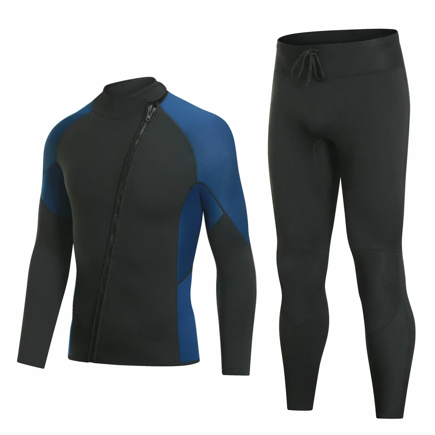 Muta da sub in neoprene da 3 mm Muta da sub per uomo e donna Giacca Abbigliamento da sub professionale Pantaloni Tuta con cerniera frontale