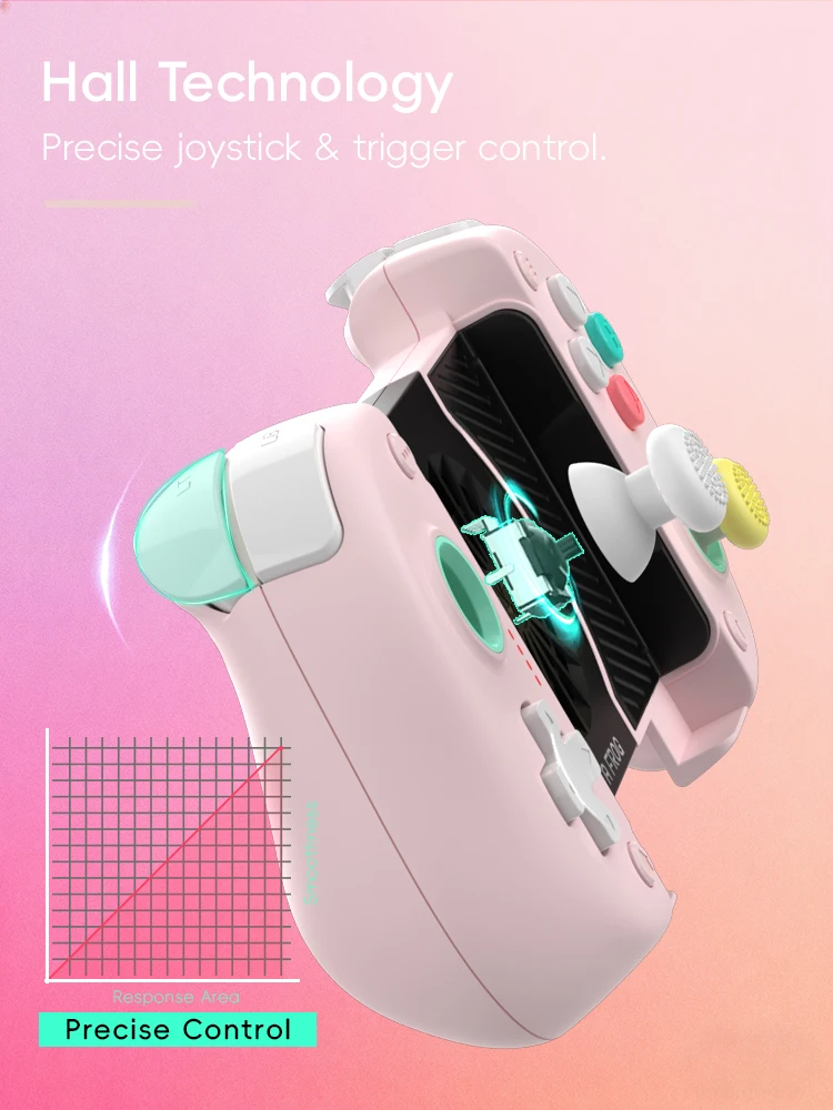 DATA FROG X3 Wireless Mobile Game Controller for Smartphone Gaming Ergonomic Gamepad with Dual Vibration for PUBG Mobile image 4