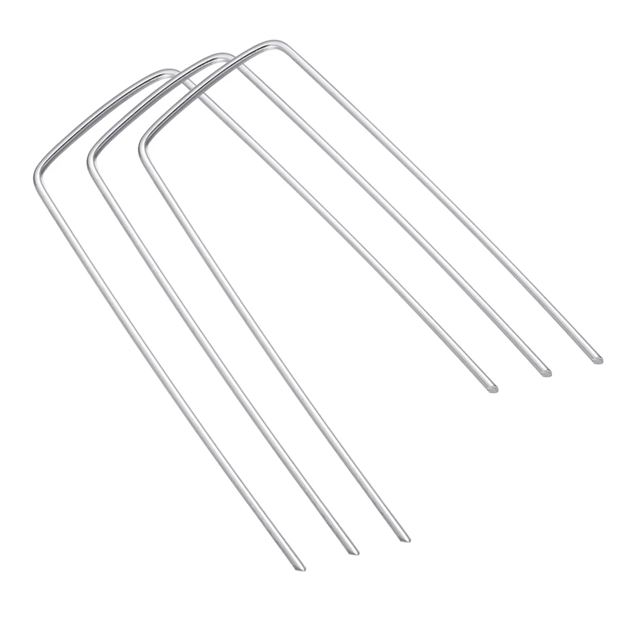 

50PCS U Shape Galvanized Ground Nail Fixing Nail Lawn Nail Gardening Nail garden stakes metal ground pegs