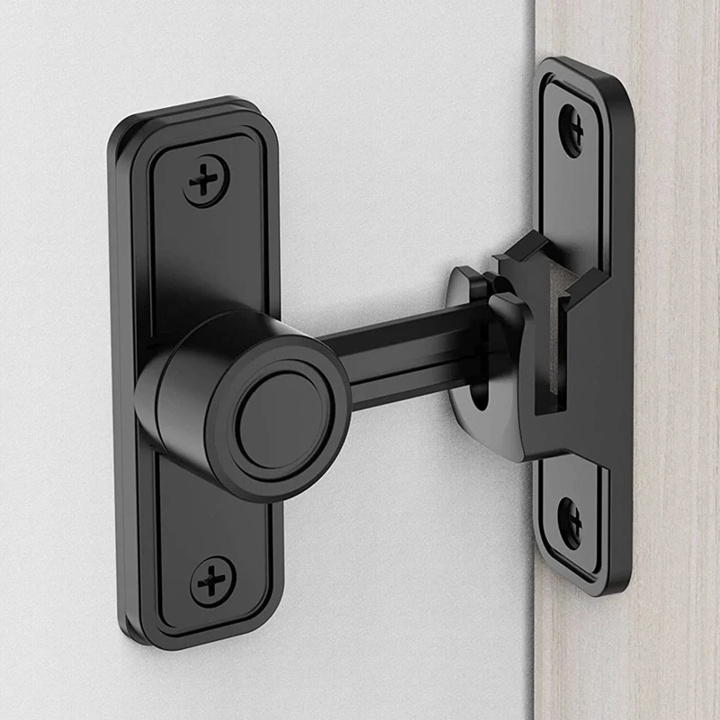 A16R-Heavy Duty Gate Latches 90 Degree Right Angle Barn Door Lock Anti-Theft Sliding Door Lock Latch For Garden