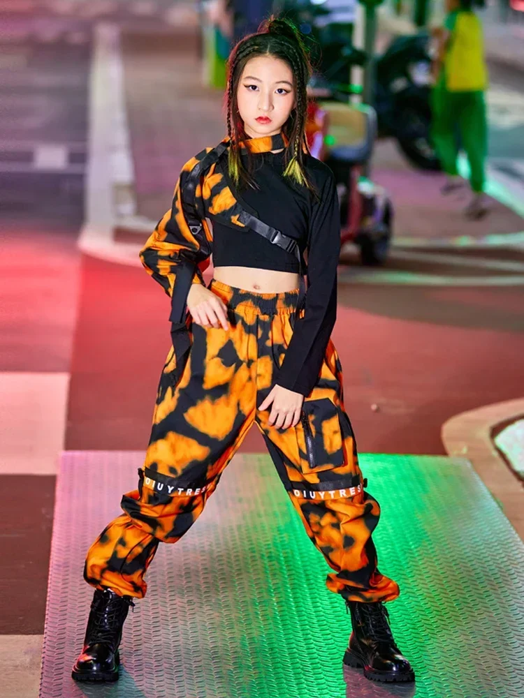 초등학교 재즈 댄스 의상 힙합 힙합 쿨 걸스 힙합 봄 여름 새로운 공연 의상