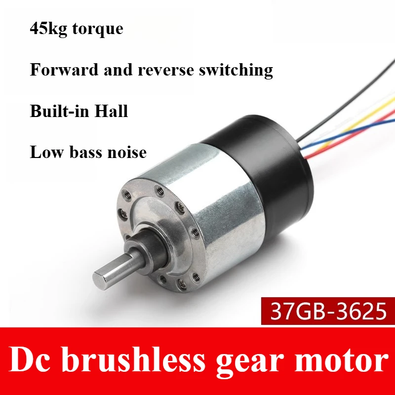 

Микробесщеточный мотор-редуктор постоянного тока 37 ГБ-3525 с большим крутящим моментом, вмещает вращение вперед и назад, 12–24 В.