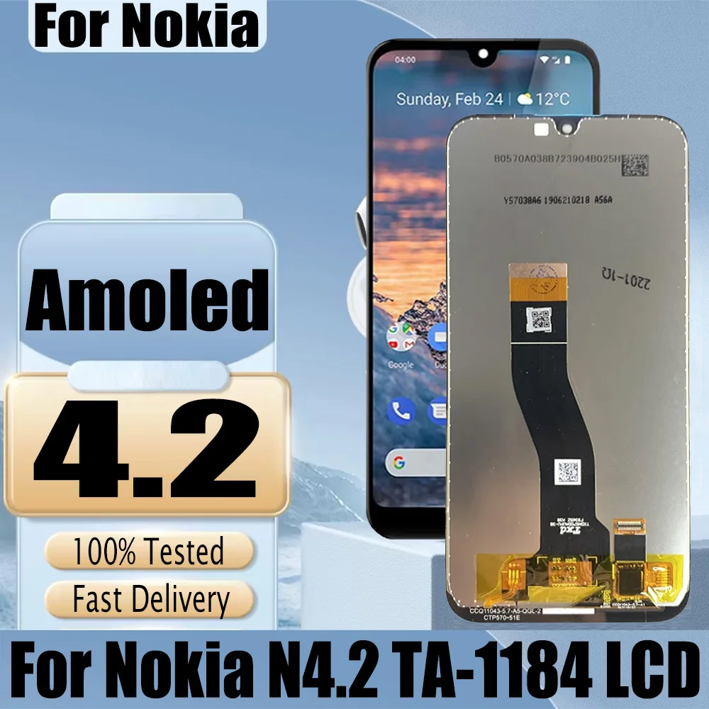 Original For Nokia 4.2 LCD TA-1184, TA-1133, TA-1149, TA-1150, TA-1157, TA-1152 Lcd Display Touch Screen Digitizer