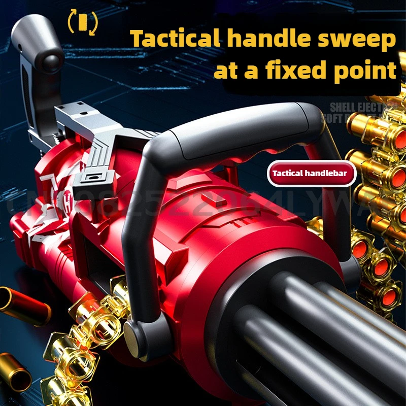 EVA-柔らかい弾丸の形をした電気おもちゃの銃,大きな偽の電気銃,自己組織化,戦術的なガトリングガン,クリスマスプレゼント,115cm