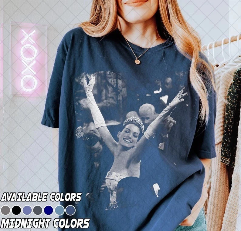 Camiseta vintage de Anne Hathaway, camiseta de Genovia Princess Diaries, camisetas para mujer