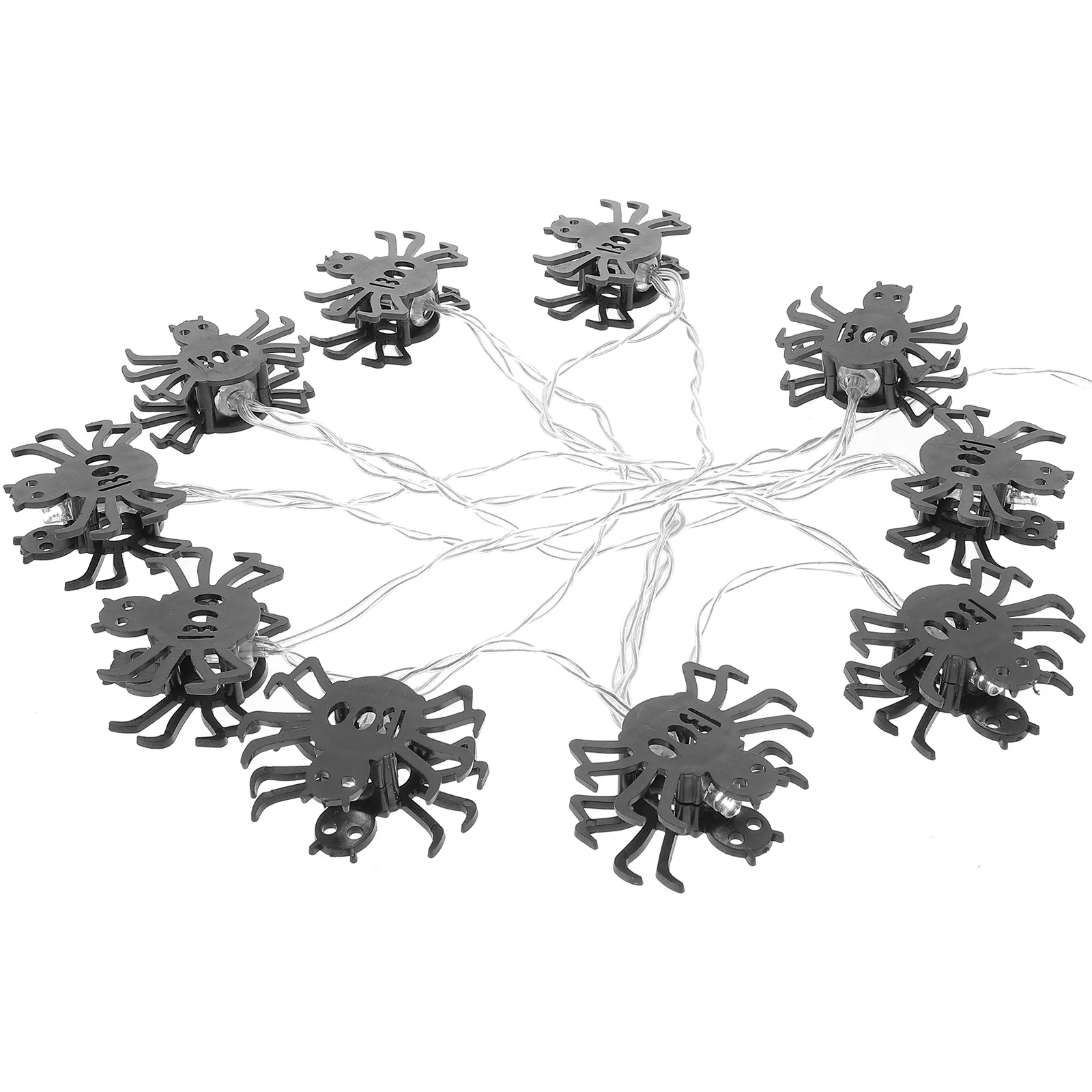 Spider String Lights Halloween Party Decorative Light 1.5m 10 LED Bendable LED Halloween Lights for Garden Stair Yard Outdoor