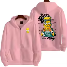 Bart Simpson Double Sided Zip Hoodie