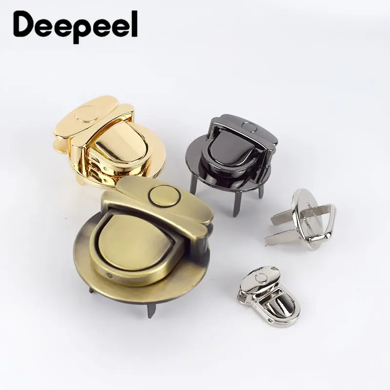 2/5Pcs Metal Turn Lock Snap Buckles for Handbag Women Bag Twist Locks Clasps Closure DIY Latch Buckle Hardware Accessories