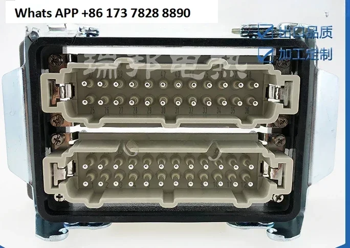 Hot runner 48-core aviation plug 16A mold temperature control box heavy-duty rectangular connector 32-core 48-core junction box