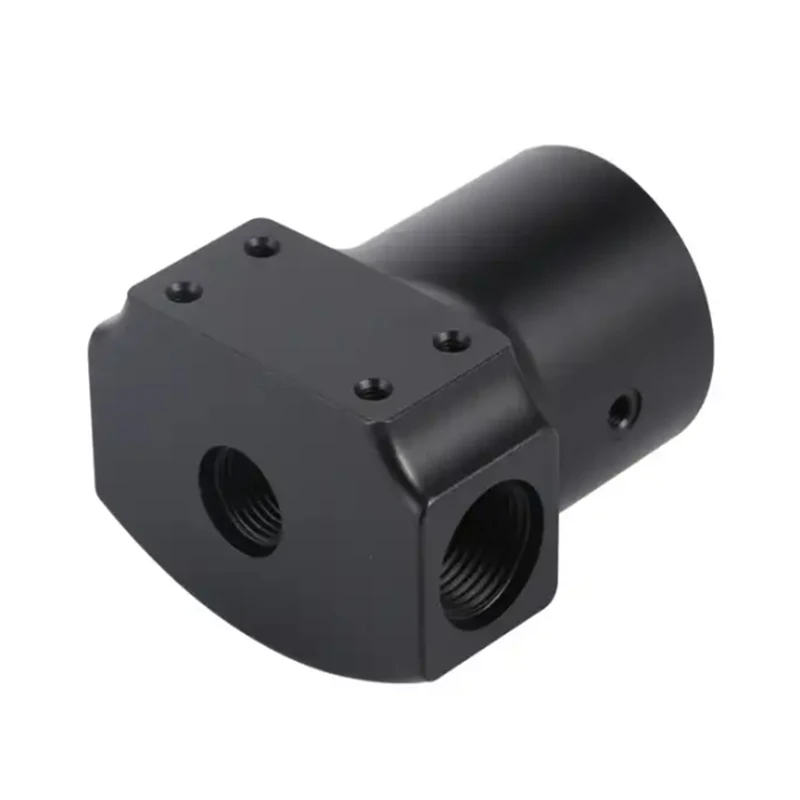 Изготовленные на заказ алюминиевые детали корпуса с ЧПУ для обработки выхлопных газов автомобиля, обработанные на станке с ЧПУ алюминиевый корпус