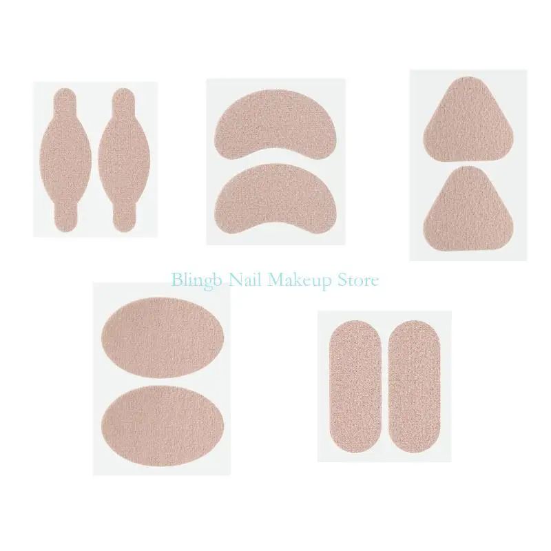 

28TA 10Pieces Customizable Blister Pads Breathable Fabric Moleskin Cushions for FootCare