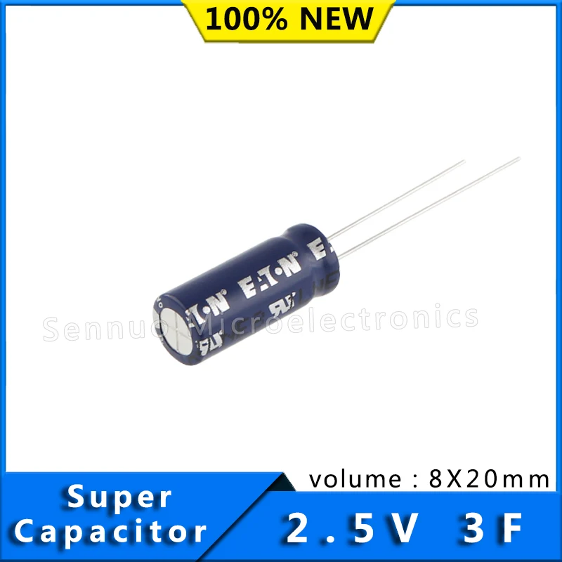 NEW 2.5V 3F HB supercapacitorsCylindrical cells HB0820-2R5305-R farah capacitance Low ESR high power density 2.5V 3F 8x20mm