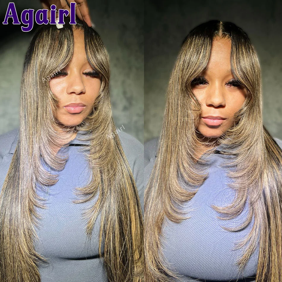 

Highlight Blonde 200% Density 13X6 13X4 Transparent Human Hair Lace Frontal Wigs 28 Inch Ready To Wear 6X4/5X5 Lace Closure Wigs