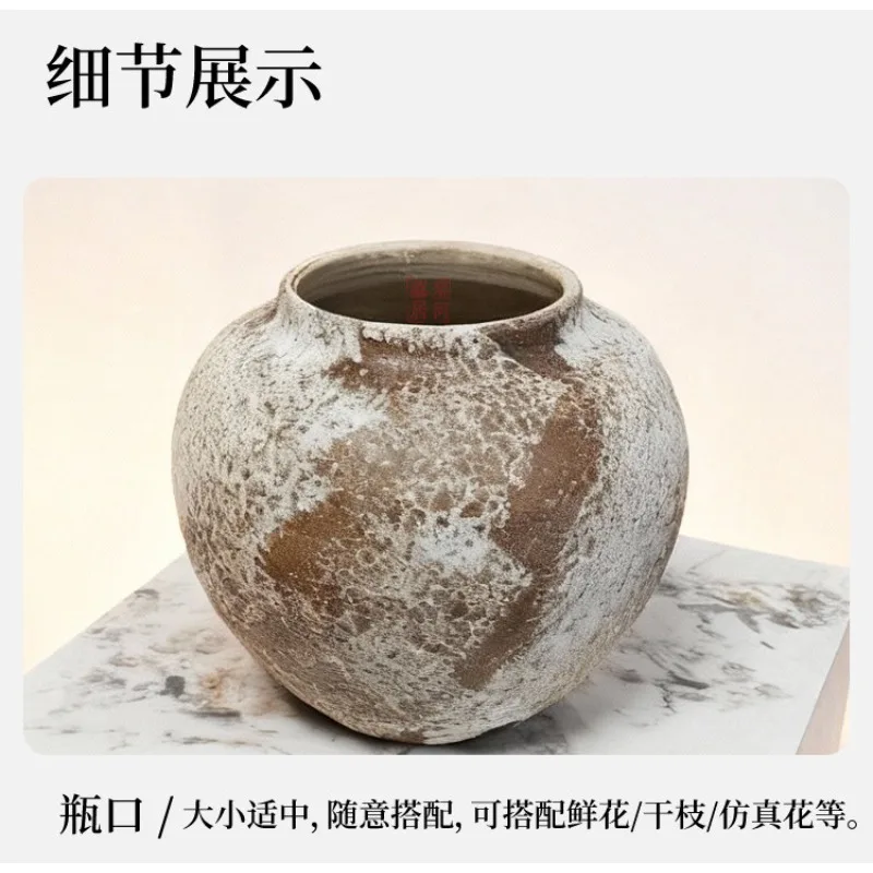 Song Dynasty aesthetics high-end sense vase high-end light luxury medium and ancient style Jingdezhen ceramic pot handmade art s