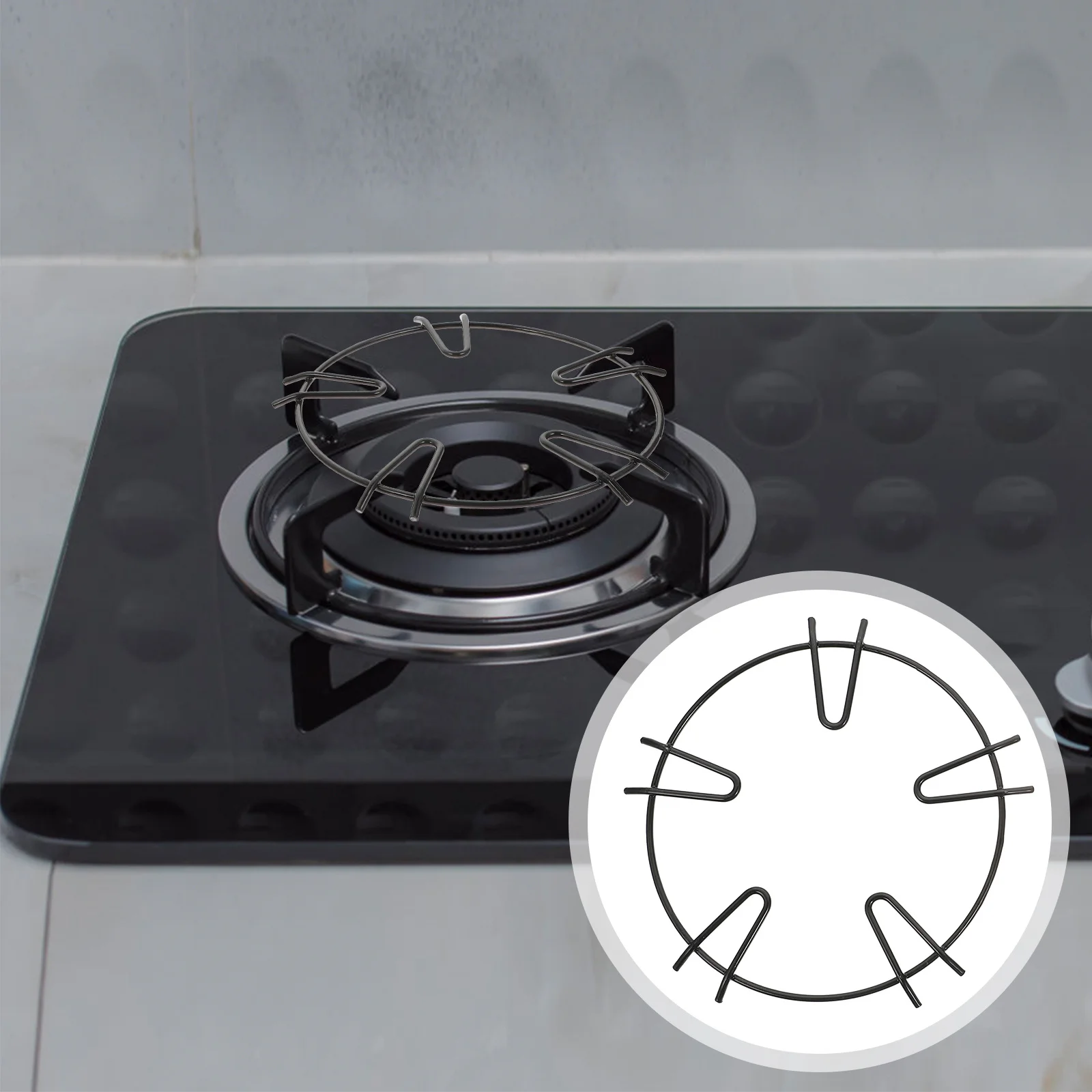 

2Pcs Creative Support Racks Pan Stands Gas Stove Holders Simple Design Exquisite Appearance Colorful Decoration Friends Gift