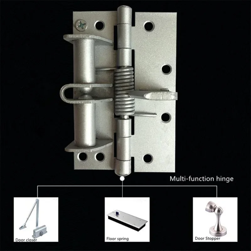 Automatic Self-Closing Door Hinges Heavy Duty Spring Door Closer Bathroom Pantry Basement Front Door Hinges Durable