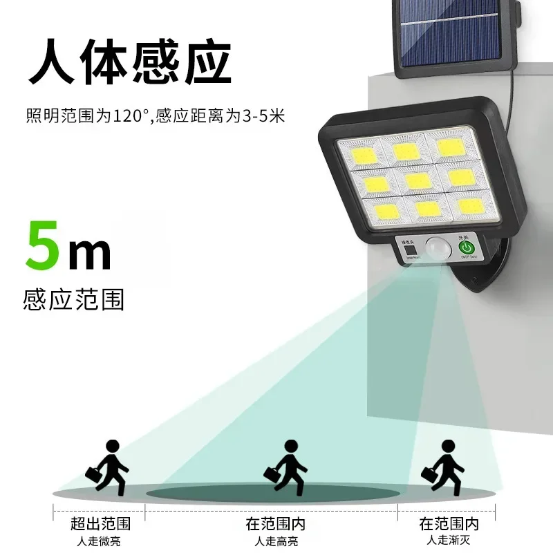 Oświetlenie zewnętrzne solar Solar Human indukcja ciała lampa zewnętrzna rozdzielona lampa ogrodowa lampa ścienna na energię słoneczną