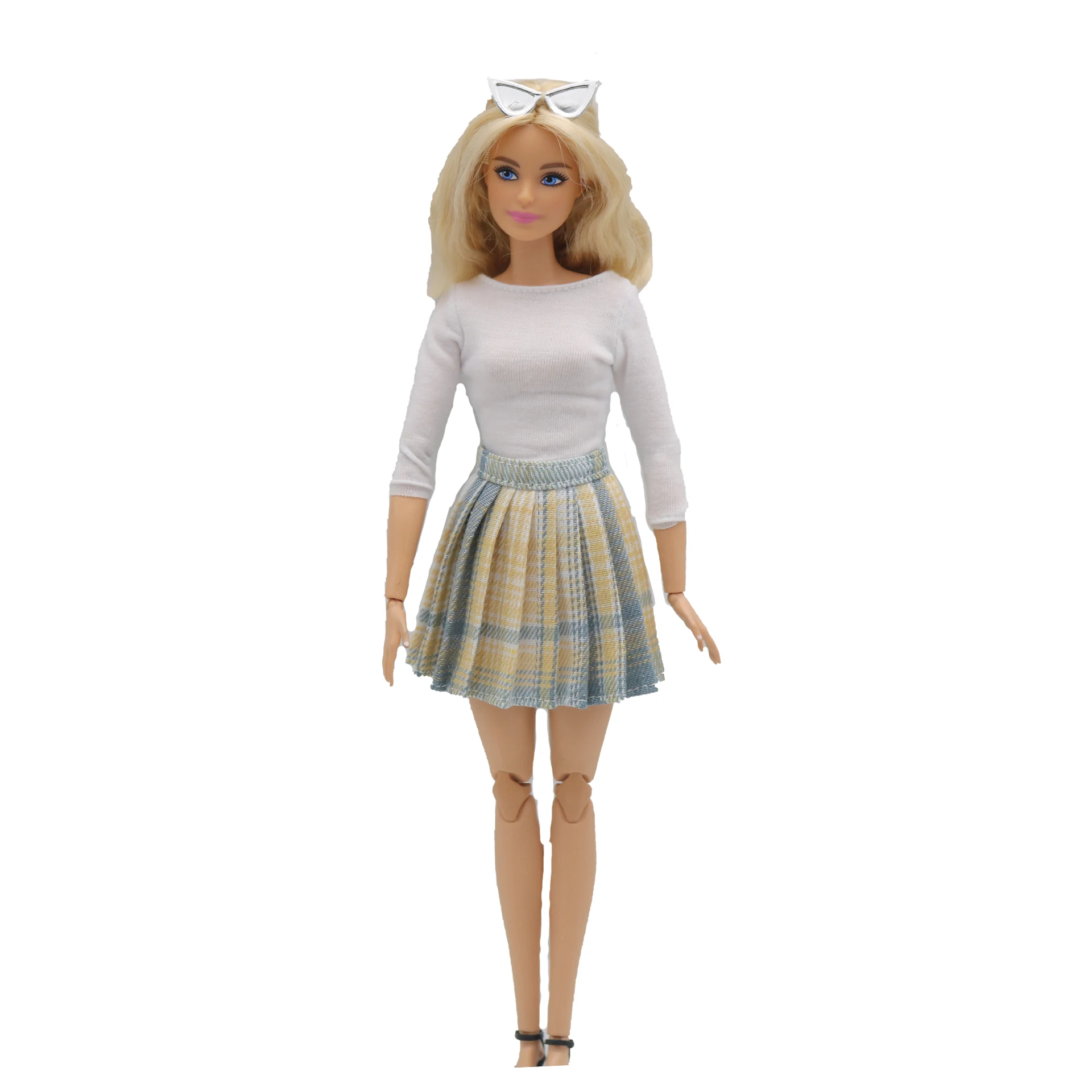 Nieuwe 30 cm 1/6 pop bretels top en JK jurk set dagelijkse slijtage accessoires kleding voor Barbies pop