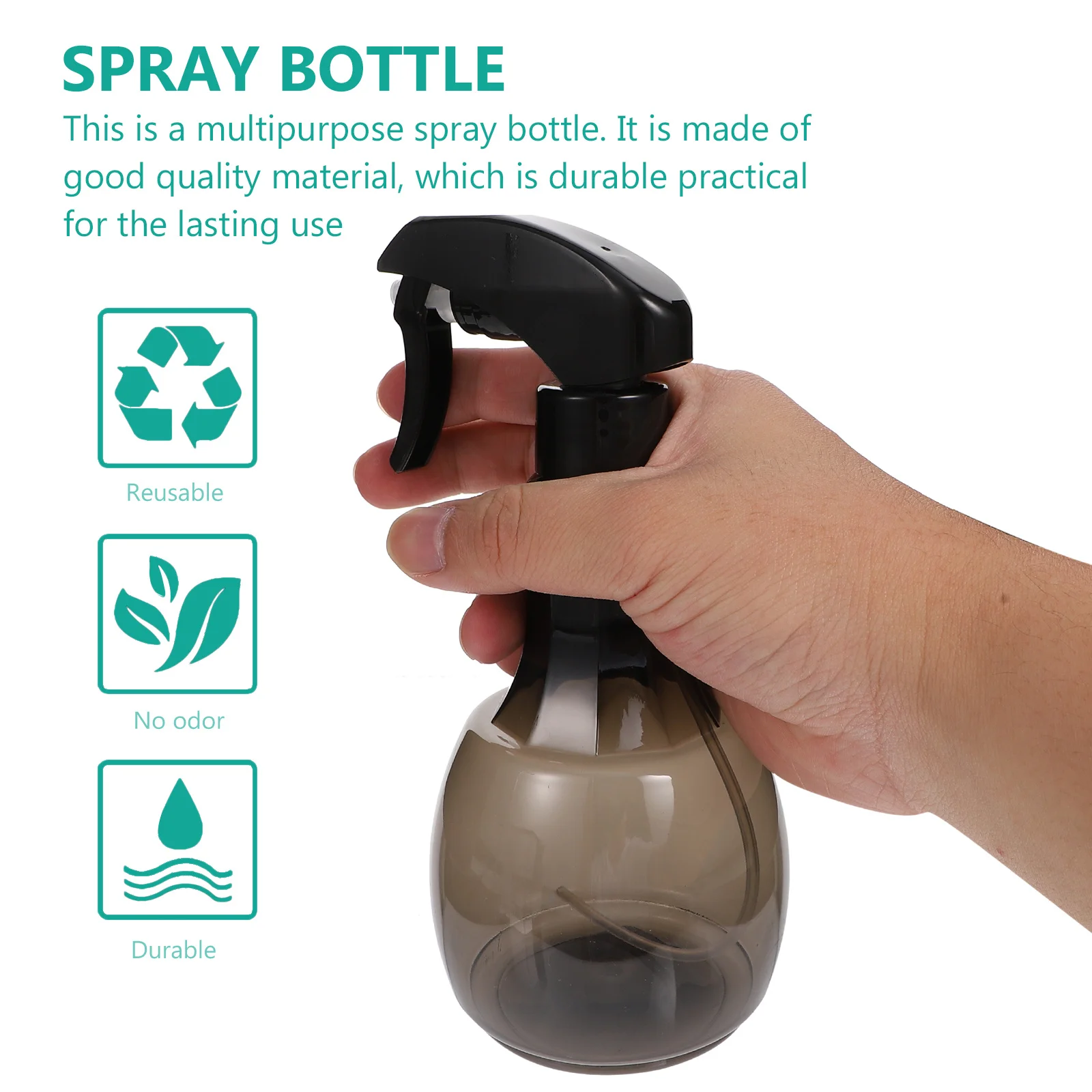 

400Ml Large Capacity Spray Bottle High Pressure Mist Sprayer Refillable Water Mister For Hair Care Routine Home Barber Shop Use