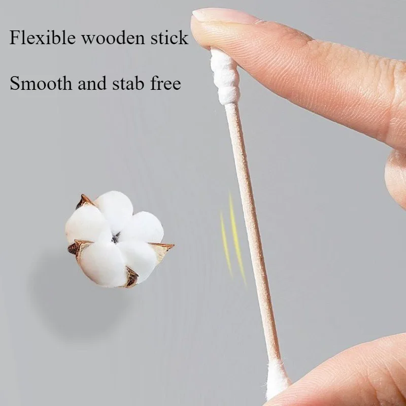 

Ватные тампоны с двойной головкой в штучной упаковке, одноразовые ватные тампоны, ватные тампоны для сбора ушей, детские ватные тампоны, чистящие ватные тампоны